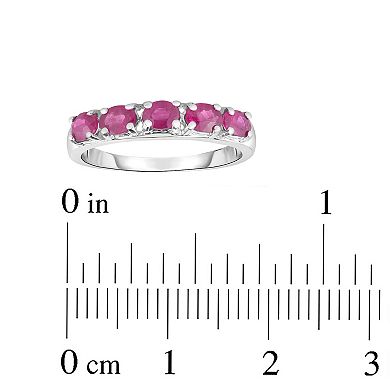 10k White Gold Ruby Ring