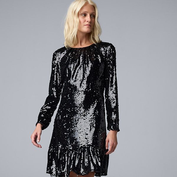 vera wang sequin cocktail dress Women's Simply Vera Vera Wang Short Sequin Dress