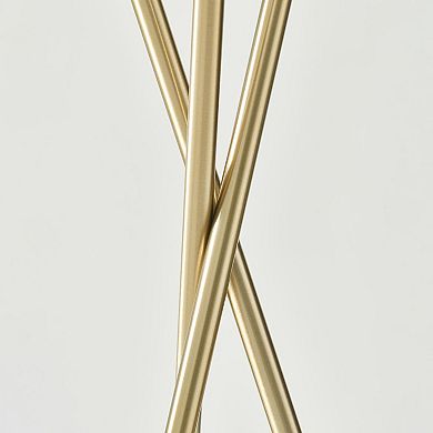 Brightech Jaxon 60" Led Contemporary Tripod Floor Lamp With Pleated Shade