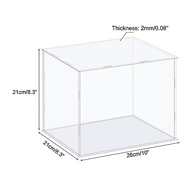 Display Case Box Acrylic Box Transparent Dustproof Protection Showcase 10"x8.3"x8.3"