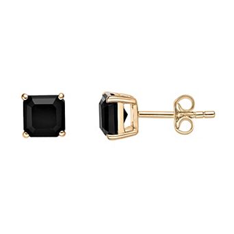 Gemminded 10k Gold Onyx Square Stud Earrings