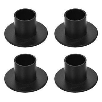 Black Candlestick Holder Metal Round Candle Stand Centerpieces Decoration 4 Pack