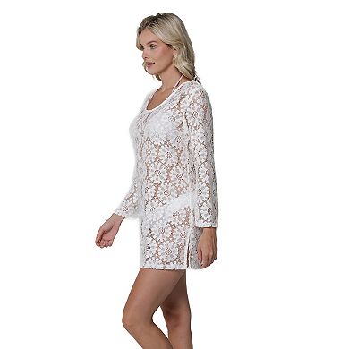 Women's Portocruz Crochet Tunic Swim Cover-Up