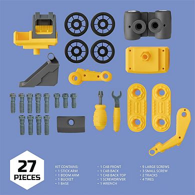 Discovery Mindblown Take Apart Excavator Construction 27-piece Set