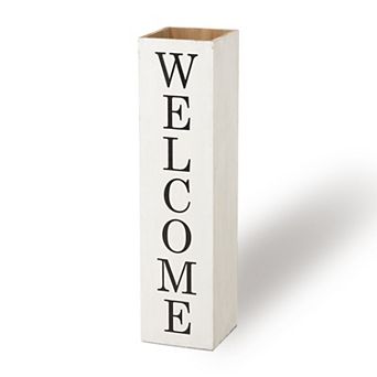 Glitzhome 30"h Double Sided Solid Wood Boxed "welcome Home" Porch Sign