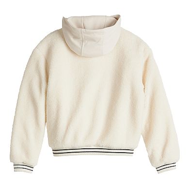 Girls 7-16 Harper & Ivy Sherpa Hooded Bomber Jacket