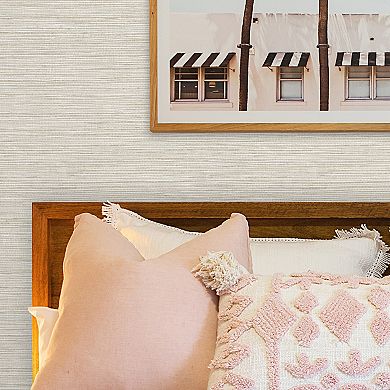 RoomMates Dimensional Grasscloth Peel & Stick Wallpaper
