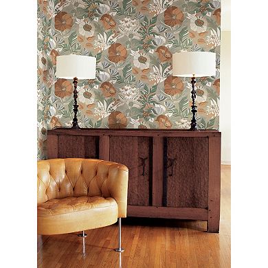 RoomMates Poppy Fields Linen Peel and Stick Wallpaper