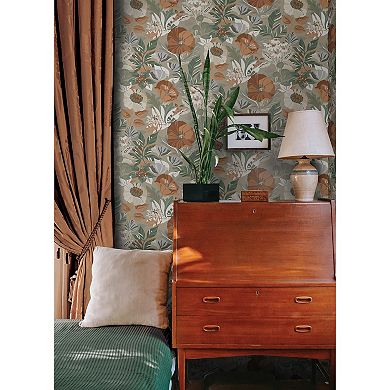 RoomMates Poppy Fields Linen Peel and Stick Wallpaper