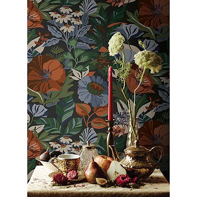 RoomMates Poppy Fields Linen Peel and Stick Wallpaper