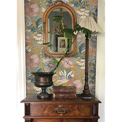 RoomMates Poppy Fields Linen Peel and Stick Wallpaper