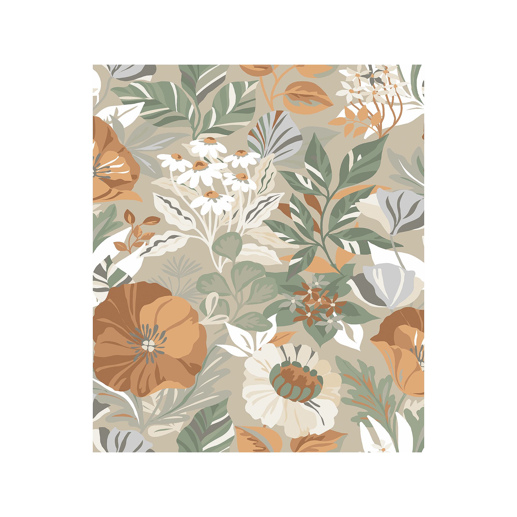 RMK12762PLW RoomMates Poppy Fields Linen Peel and Stick Wallpa sku RMK12762PLW