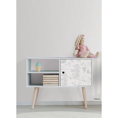 RoomMates Winnie The Pooh Grey Toile Peel and Stick Wallpaper