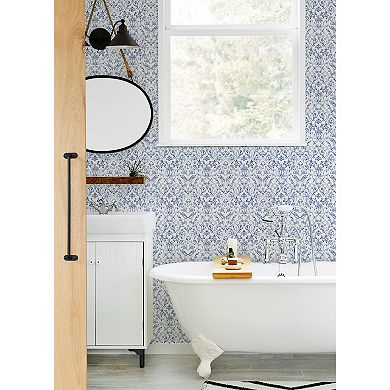 RoomMates Meadow Blue Peel and Stick Wallpaper