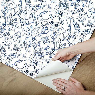 RoomMates Meadow Blue Peel and Stick Wallpaper