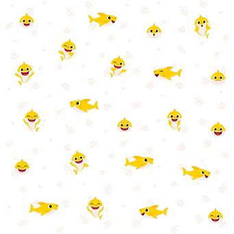 RoomMates Baby Shark Cream Peel and Stick Wallpaper