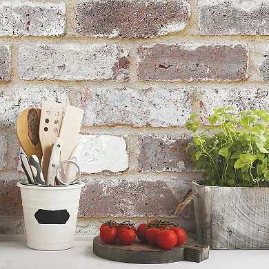 RoomMates Reclaimed Brick Peel and Stick Wallpaper