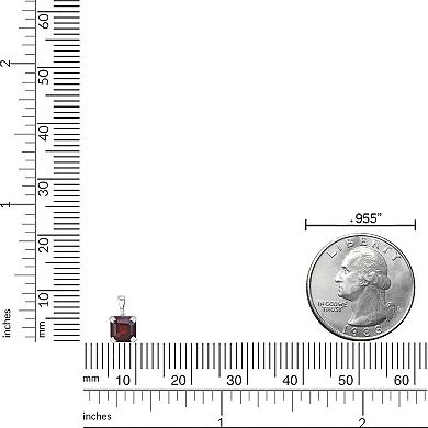 Gemminded Sterling Silver Garnet Pendant Necklace