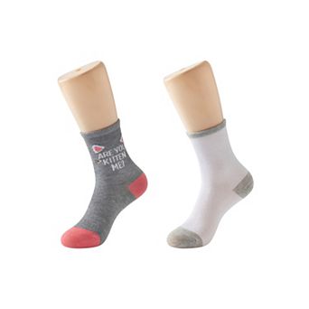 Girls 2-Pack Novelty Crew Socks