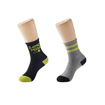 Boys 2-Pack Novelty Crew Socks