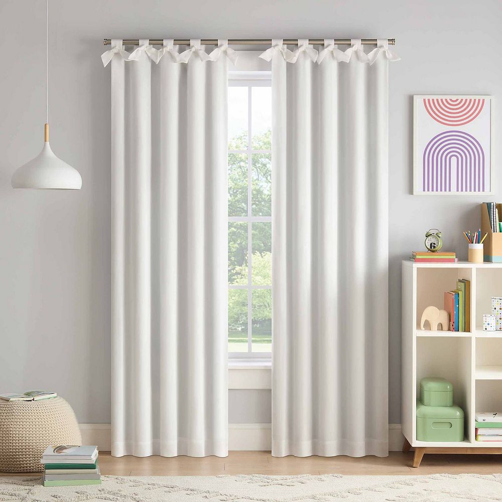 eclipse 100% Blackout Bow Tab Top Window Curtain
