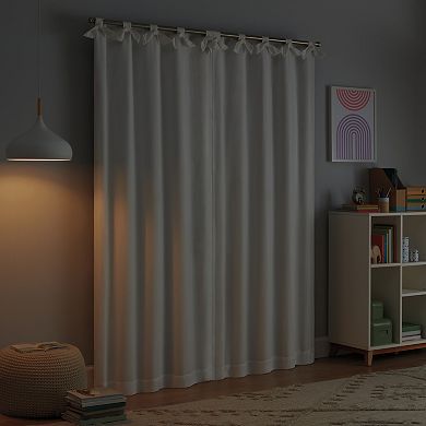 eclipse 100% Blackout Bow Tab Top Window Curtain