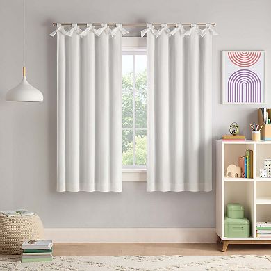eclipse 100% Blackout Bow Tab Top Window Curtain