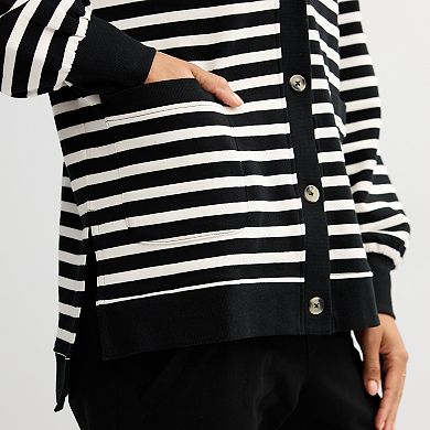Women's Grey State Peached Terry Cardigan