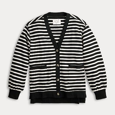 Women's Grey State Peached Terry Cardigan