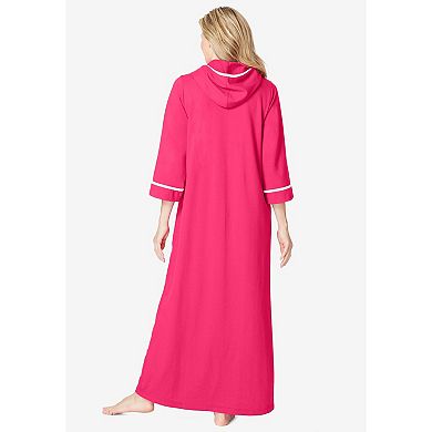 Dreams & Co. Plus Size Long French Terry Robe