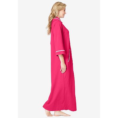 Dreams & Co. Plus Size Long French Terry Robe