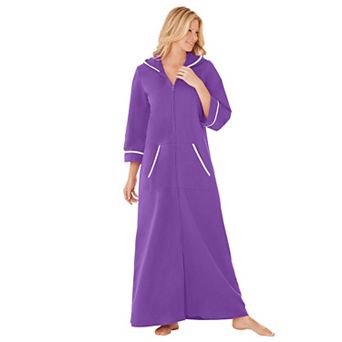 Dreams & Co. Plus Size Long French Terry Robe