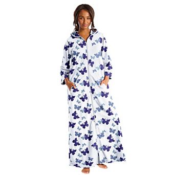 Dreams & Co. Plus Size Long French Terry Robe