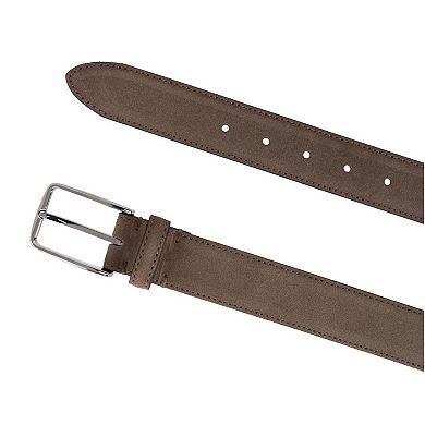 Ctm Men's Brushed Suede Italian Leather Belt