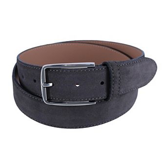 Ctm Men's Brushed Suede Italian Leather Belt