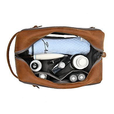 Tsd Brand Valley Oak Waxed Canvas Toiletry Bag