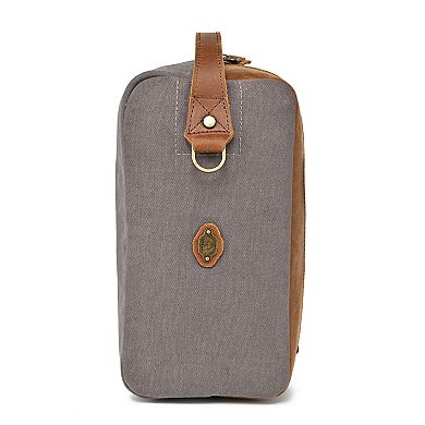 Tsd Brand Valley Oak Waxed Canvas Toiletry Bag