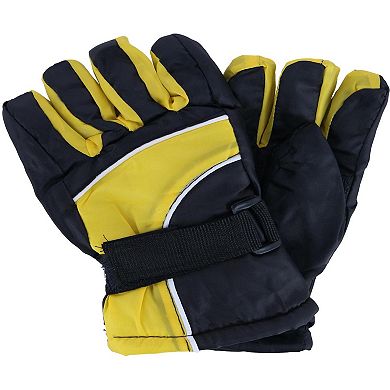 Kids' One Size Winter Ski Glove With Color Accents