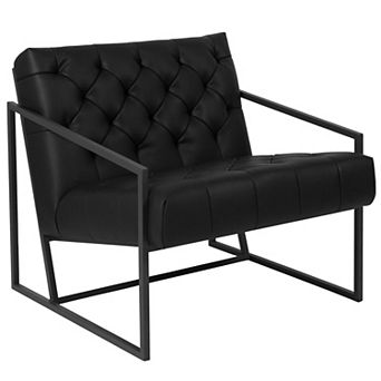 Merrick Lane Vienna Modern Lounge Chair With Tufted Seating And Metal Frame