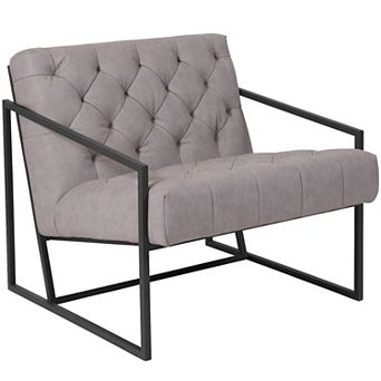 Merrick Lane Vienna Modern Lounge Chair With Tufted Seating And Metal Frame