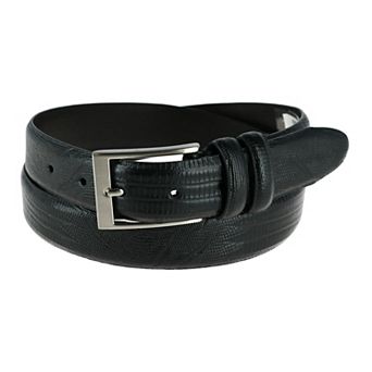 Toneka Men's Big & Tall Leather Lizard Print Belt