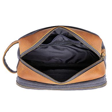 Tsd Brand Turtle Ridge Suede Toiletry Bag