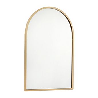 Merrick Lane Muriel Arched Metal Framed Wall Mirror for Entryways, Dining Rooms, and Living Rooms