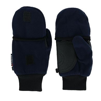 CTM Kids' and Teens' Fleece Convertible Fingerless Winter Mitten / Gloves