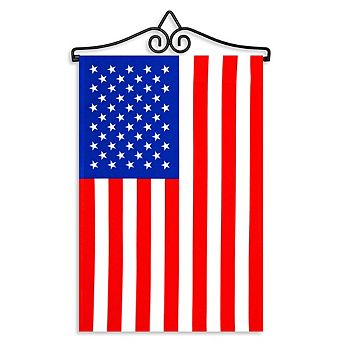 G128 Combo Set: Garden Flag Hanger And Garden Flag American 12"x18"
