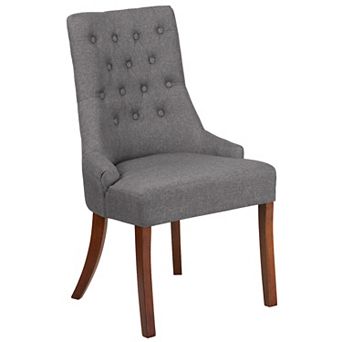 Merrick Lane Lillian Upholstered Tufted Side Accent Chair with Curved Rear Legs