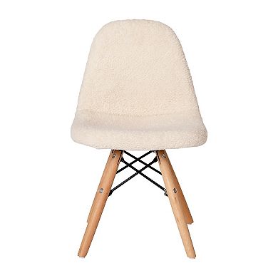 Merrick Lane Children's Lyon Faux Shearling Accent Chair, Modern Accent Chair