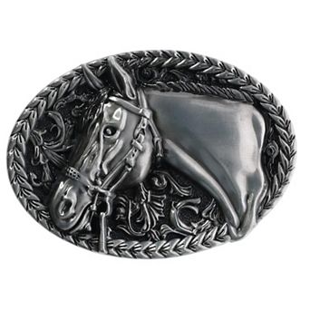Ctm Engraved Horse Belt Buckle