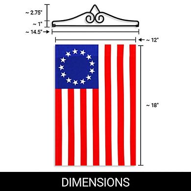 Bandiera Betsy Ross 12x18 Poliestere Con Asta Da Giardino – Trade Winds