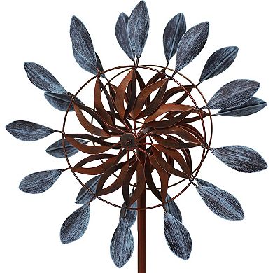 Sunnydaze Whirling Petals Powder-coated Iron Wind Spinner - 48"h